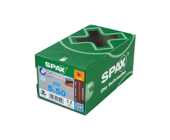 SPAX wkręty stal A2 5x50 stare złoto (200 szt.)