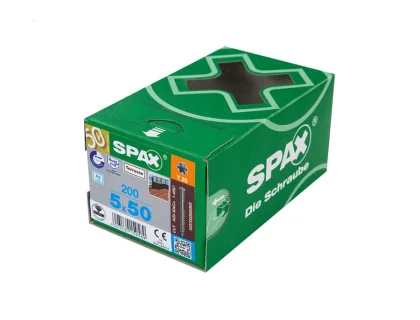 SPAX wkręty stal A2 5x50 srebrne (200 szt.)