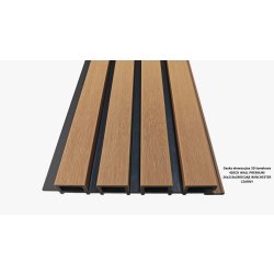 Deska elewacyjna 3D lamelowa 4DECK WALL PREMIUM 26x219x2900 DĄB WINCHESTER / CZARNY