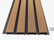 Deska elewacyjna 3D lamelowa 4DECK WALL PREMIUM 26x219x2900 DĄB WINCHESTER / CZARNY