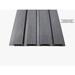 Deska elewacyjna 3D lamelowa 4DECK WALL PREMIUM 26x219x2900 GRAFIT / ANTRACYT