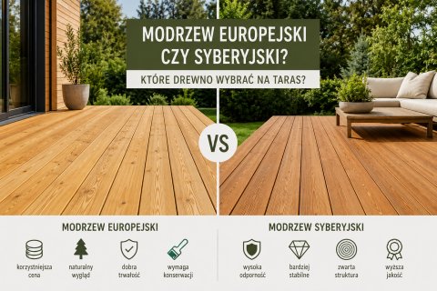 Modrzew europejski czy syberyjski – które drewno wybrać na taras?
