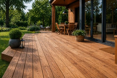 Modrzew syberyjski – dlaczego to najlepsze drewno na taras i elewację?